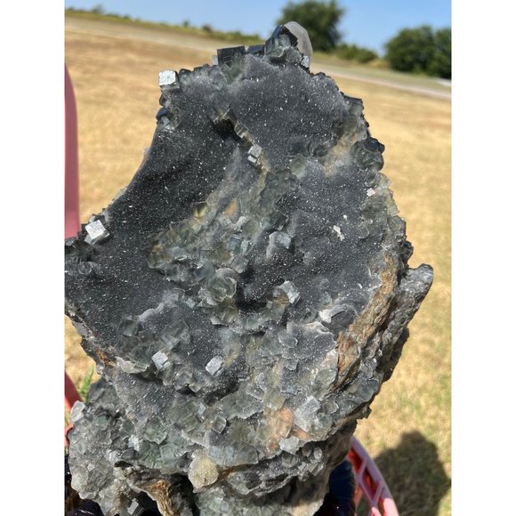 XL Sugar Fluorite Specimen w/Calcite - Picture 3 of 11